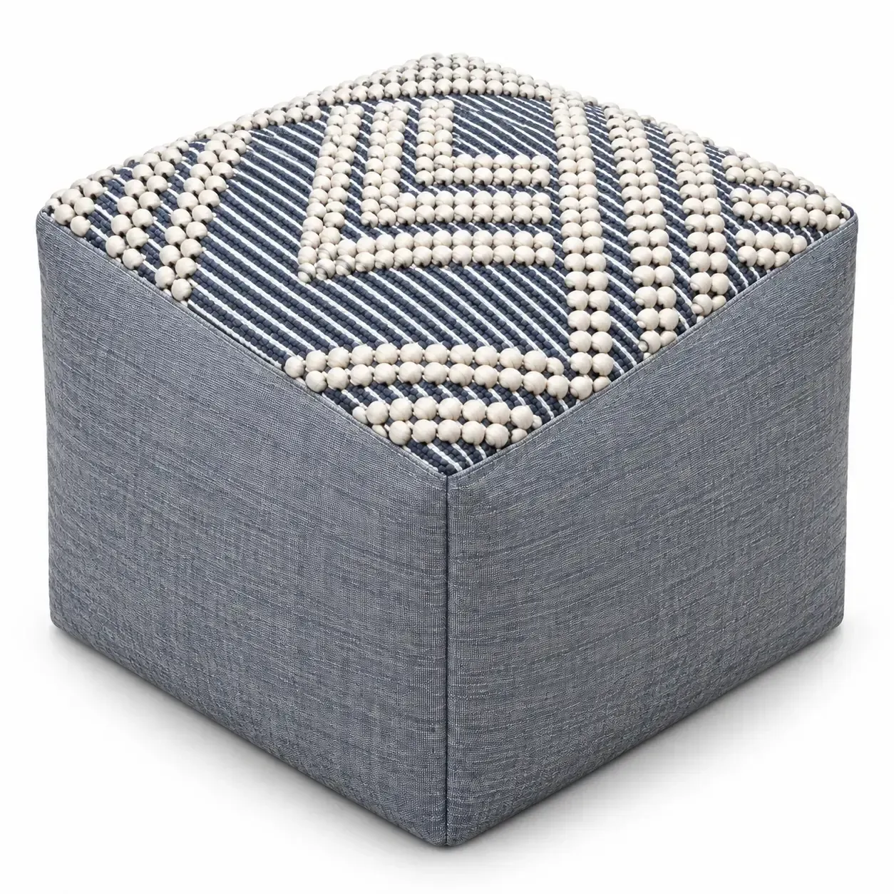 Nico Pouf, round pouf, full view