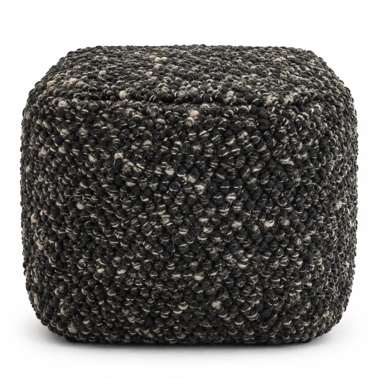 Noor Pouf, round pouf, full view