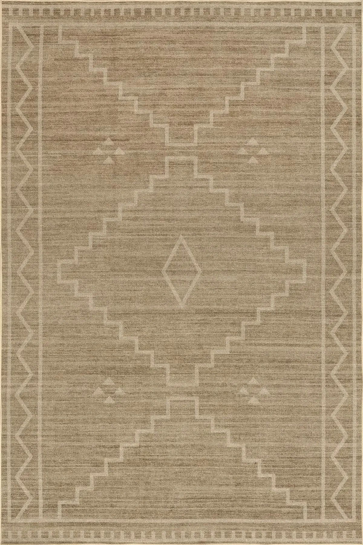 Percival Rug, jute tribal pattern rug, full view