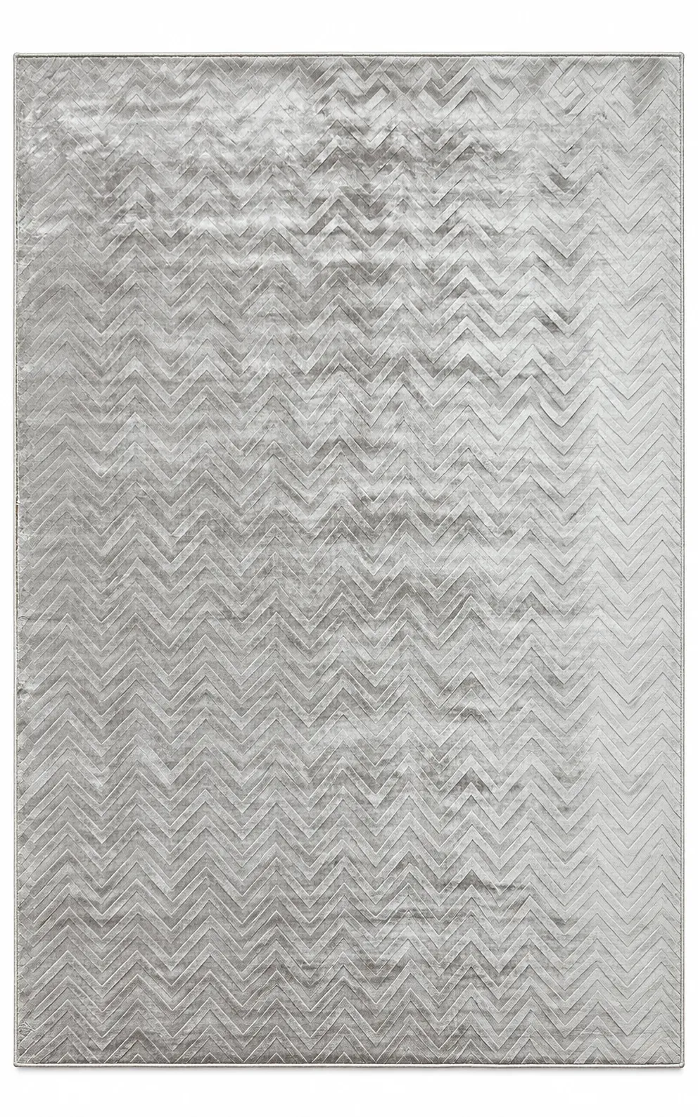 Philo Rug, handloom stencil-pattern rug, full view
