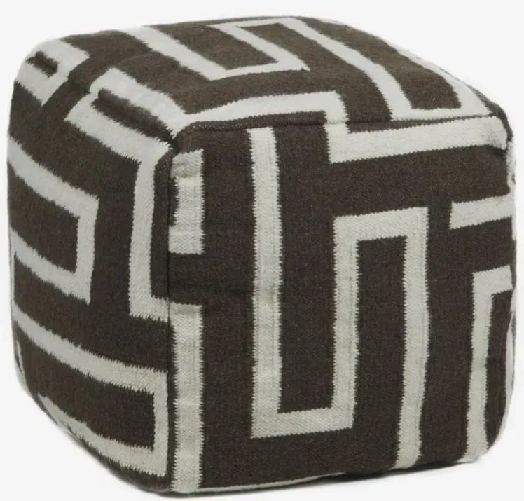 Pia Pouf, round pouf, full view