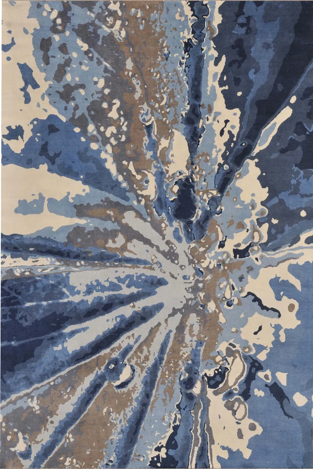 Seren Rug, hand-knotted patterned rug, full view