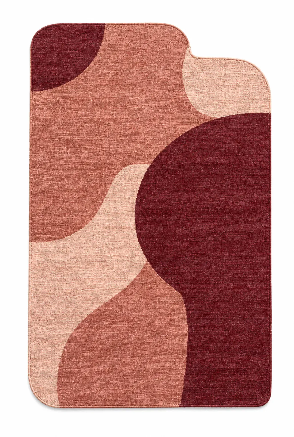 Shoal Rug, jute shaped woven rug, full view