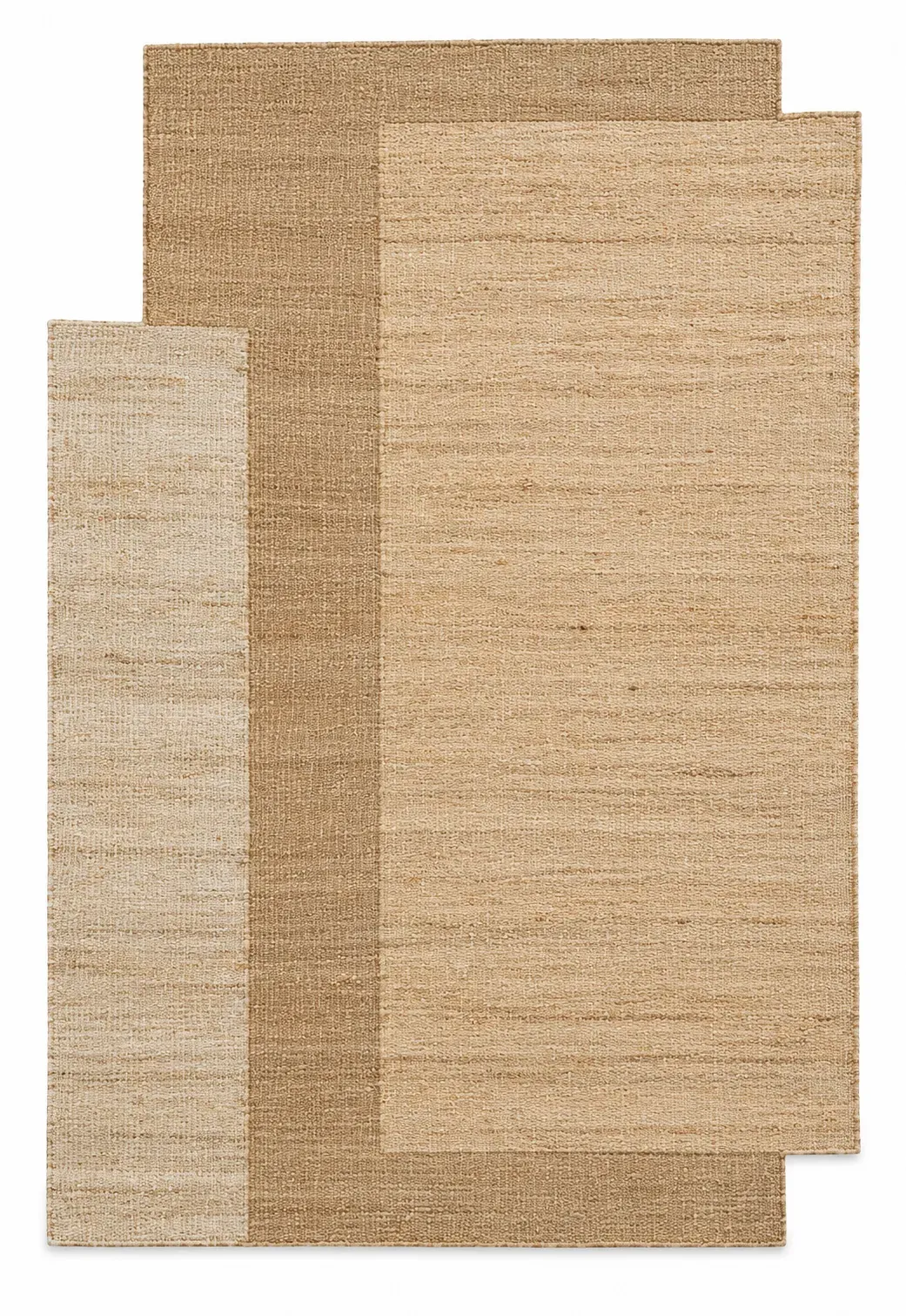 Sound Rug, jute shaped woven rug, full view