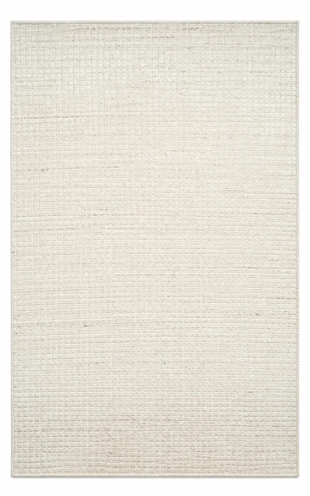 Tamsin Rug in beige, handloom textured plain rug, full view