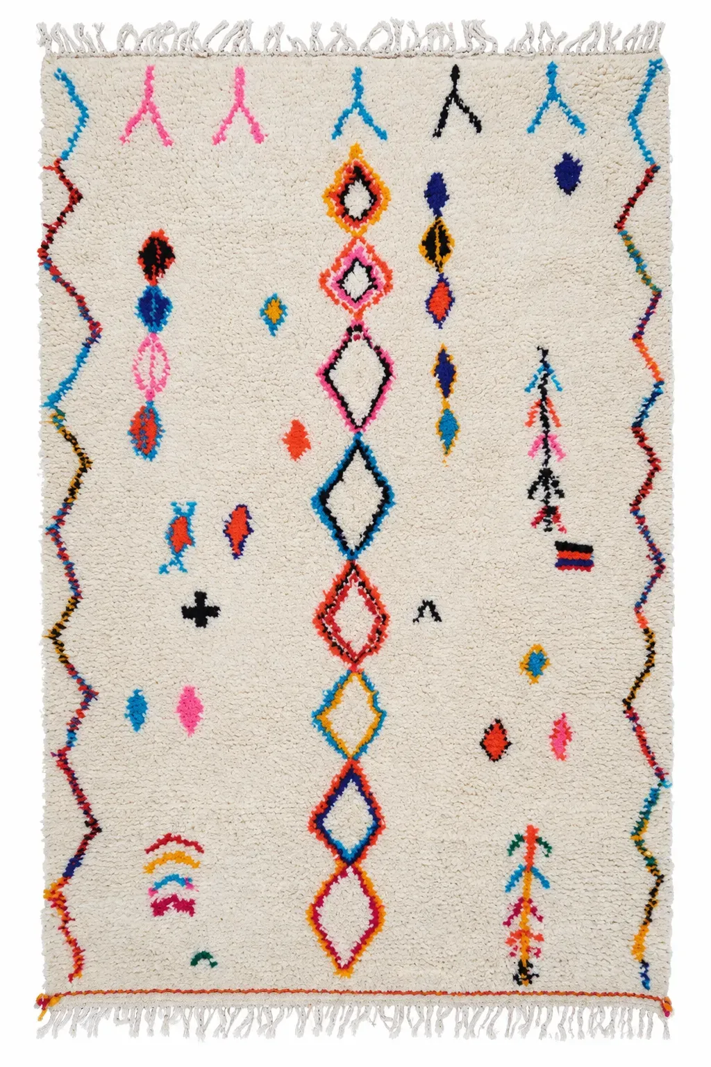 Tilda Rug, hand-knotted patterned rug, full view