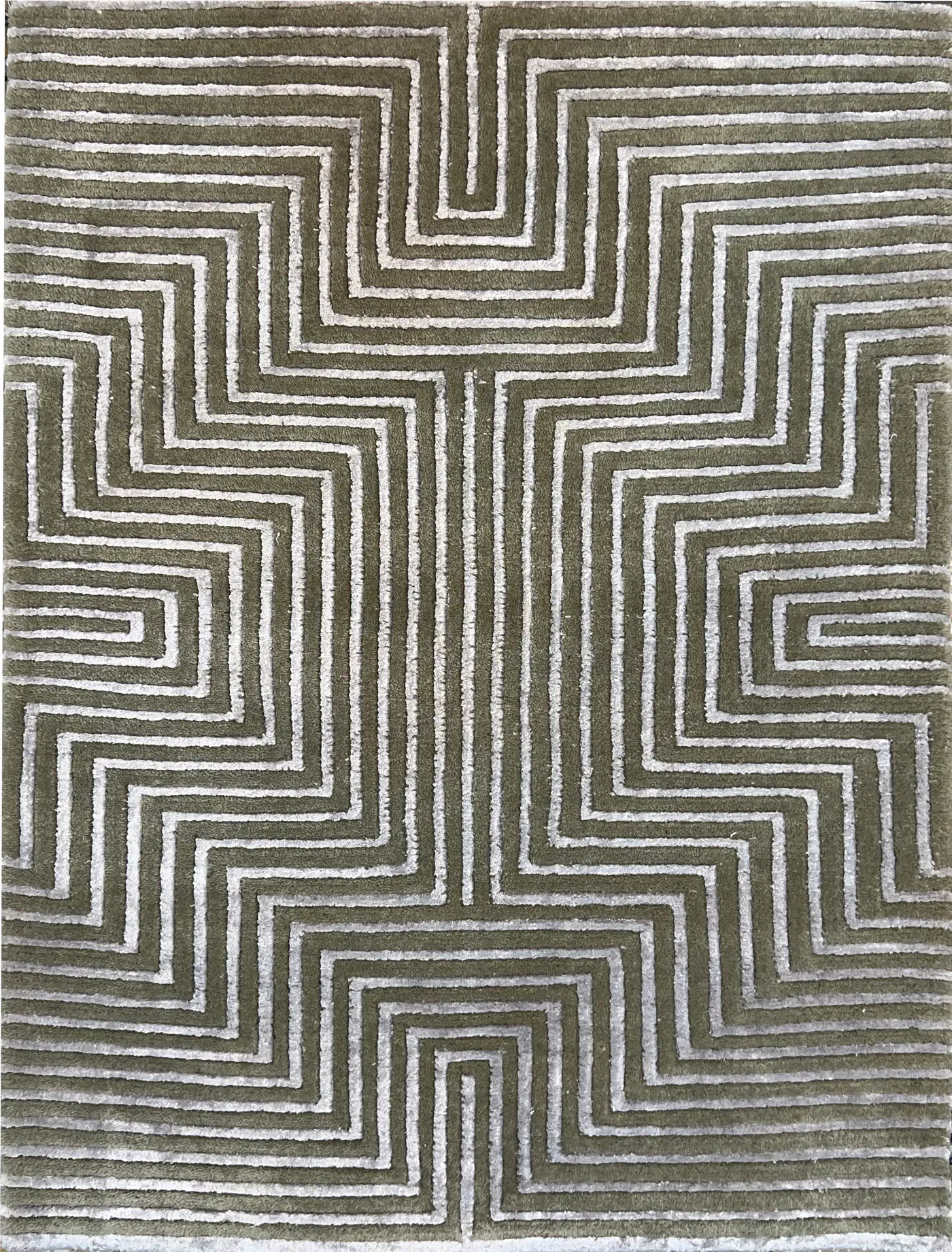 Viggo Rug, hand-knotted patterned rug, full view