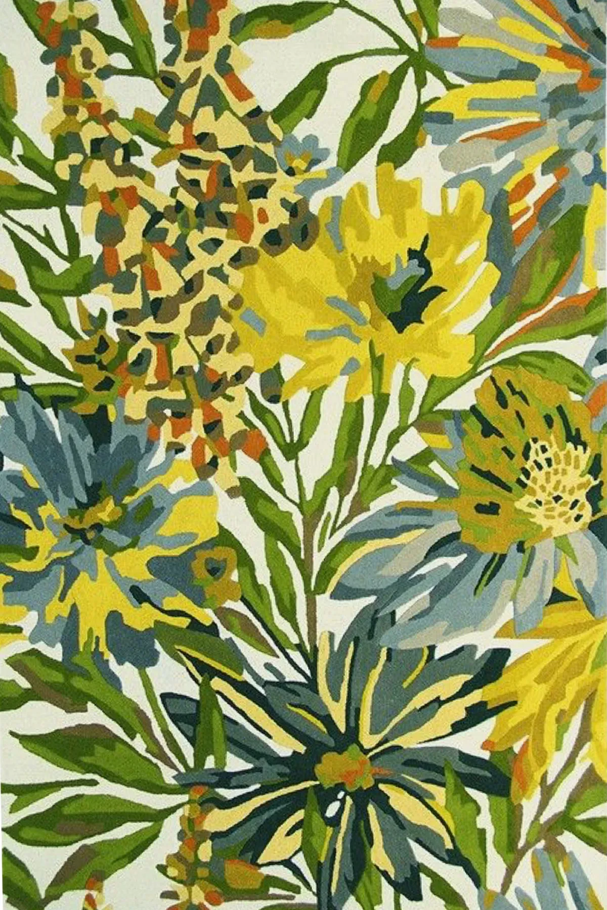 Whitby Rug, hand-tufted floral pattern rug, full view