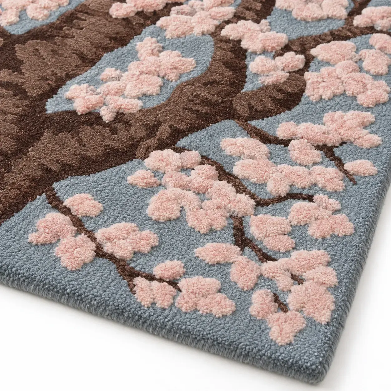 Close view of the Ainsley Rug showing its texture and detail