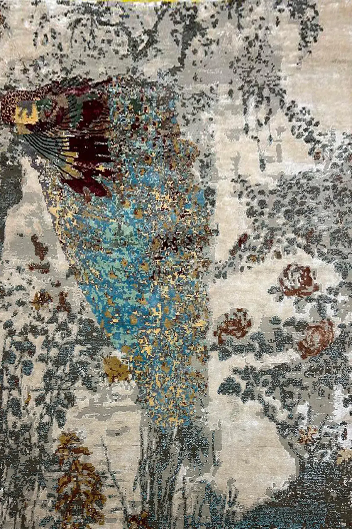 Anouk Rug, hand-knotted patterned rug, full view