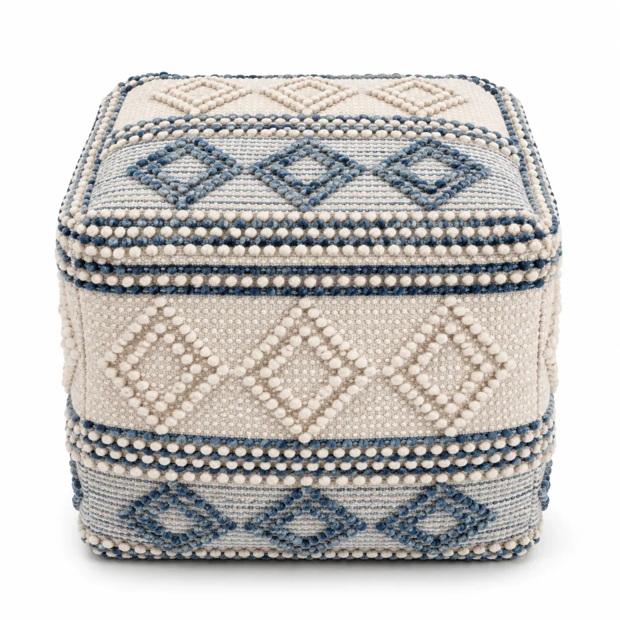 Beau Pouf, round pouf, full view