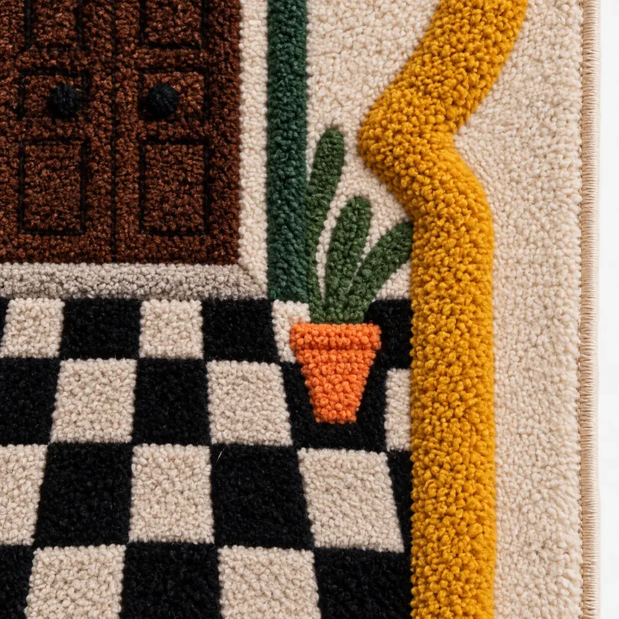 Close view of the Bertram Wall Hanging showing its texture and detail