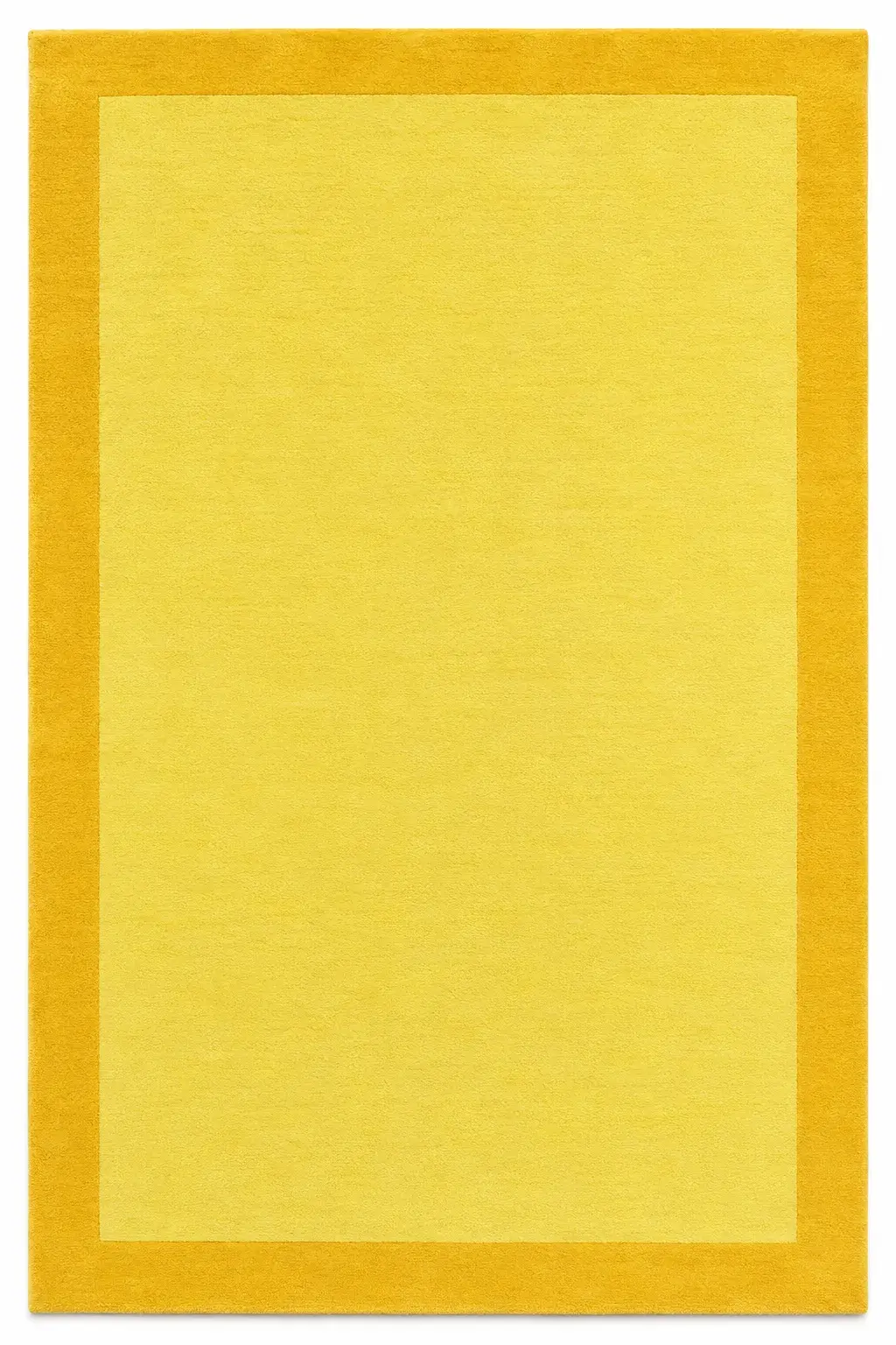 Bobbin Rug in yellow, hand-tufted playful kids rug, full view