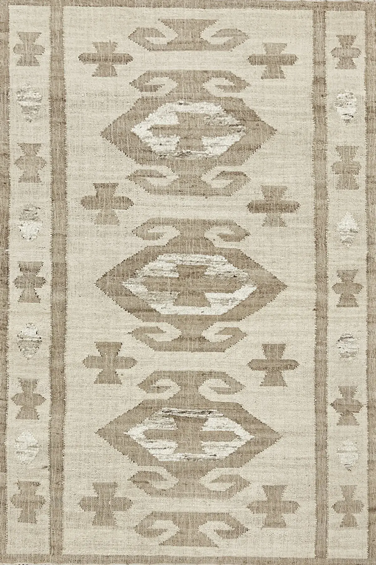 Boucle Rug, jute tribal pattern rug, full view