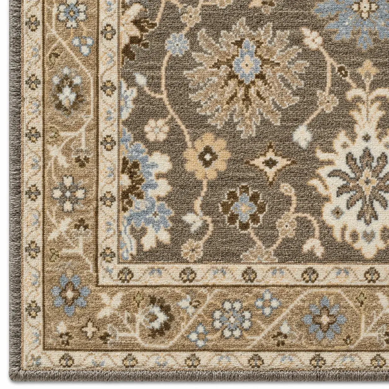 Bram Rug styled in a room, digitally rendered