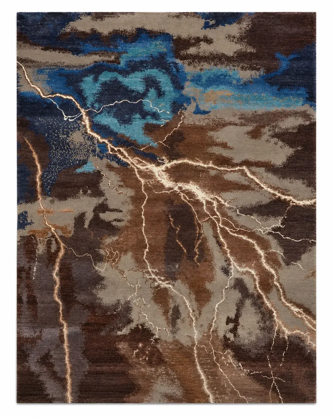 Calista Rug, hand-knotted patterned rug, full view