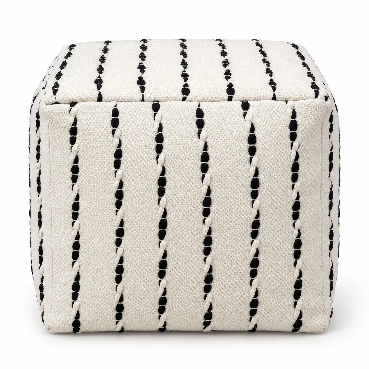 Cato Pouf, round pouf, full view