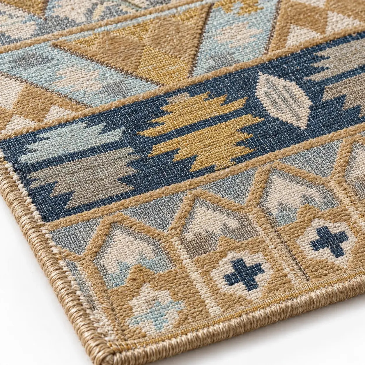 Close view of the Corvin Rug showing its texture and detail