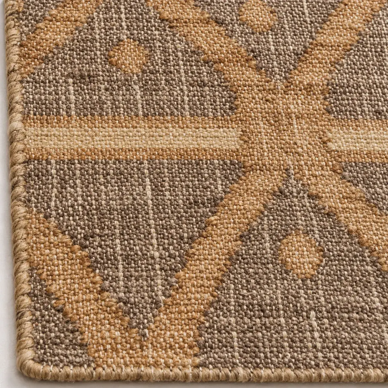 Close view of the Damask Rug showing its texture and detail