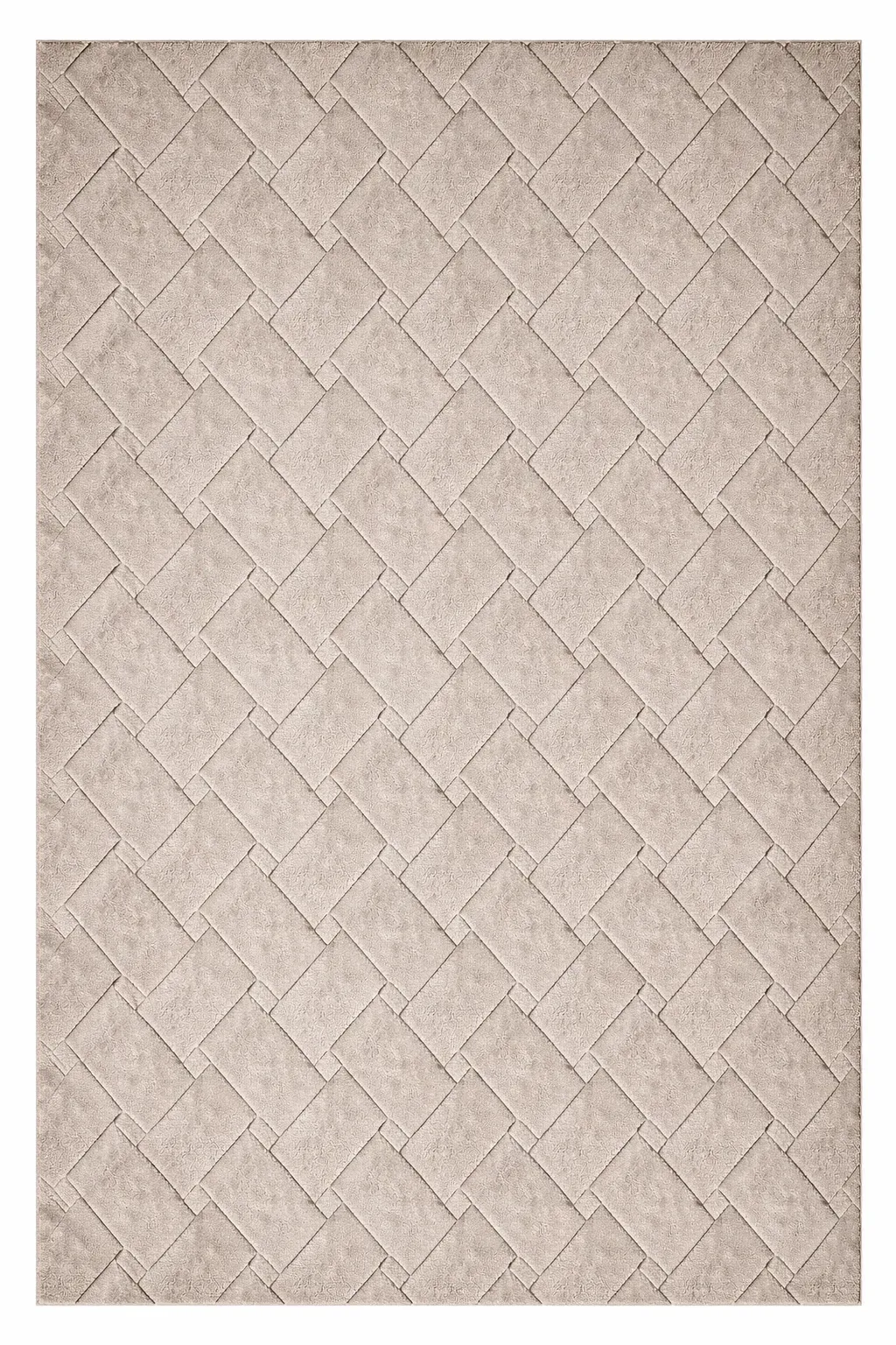 Freesia Rug, handloom stencil-pattern rug, full view