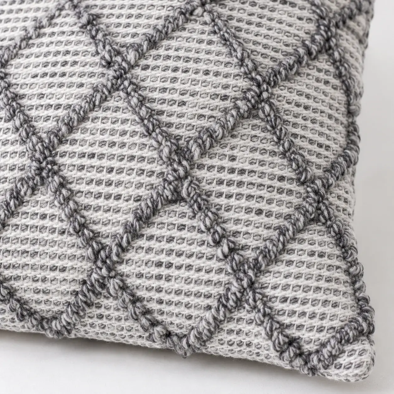 Close view of the Heather Cushion Cover showing its texture and detail