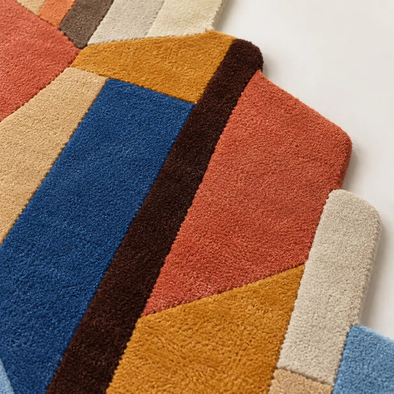 Close view of the Ilan Rug showing its texture and detail