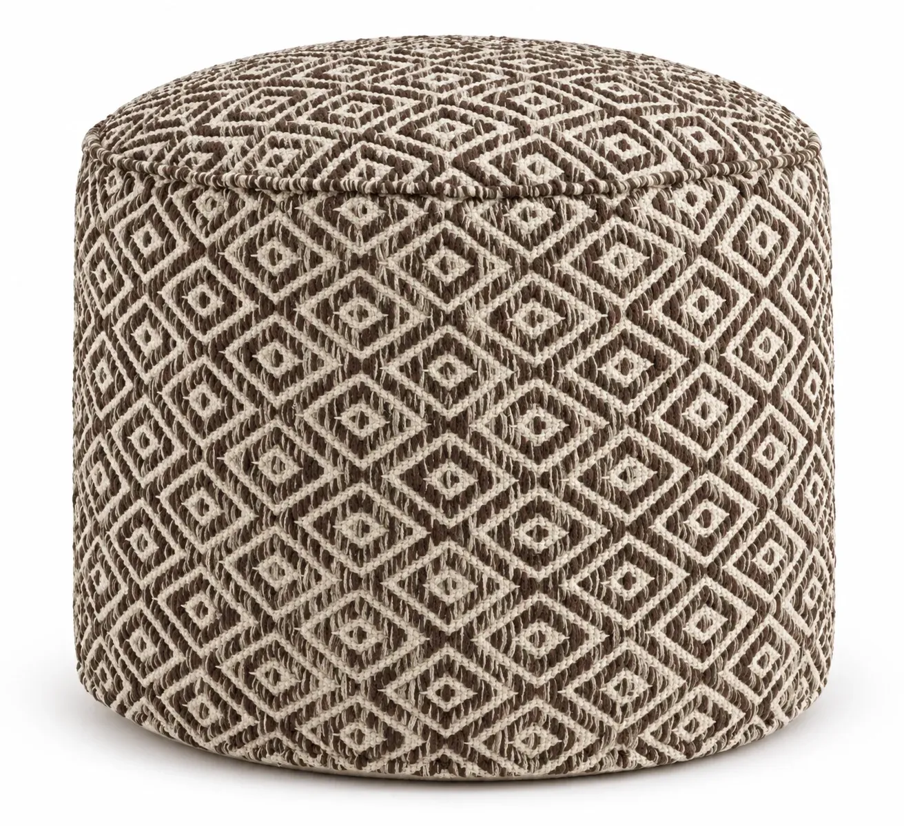 Ivo Pouf, round pouf, full view
