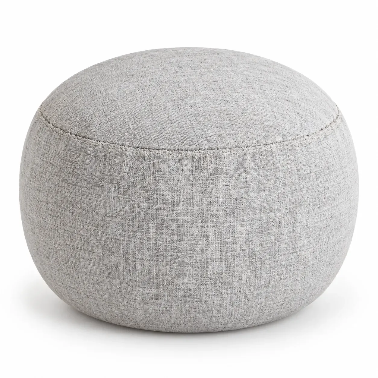 Jory Pouf, round pouf, full view