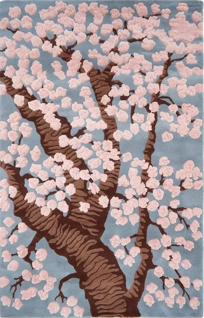 Julieta Rug, hand-tufted floral pattern rug, full view