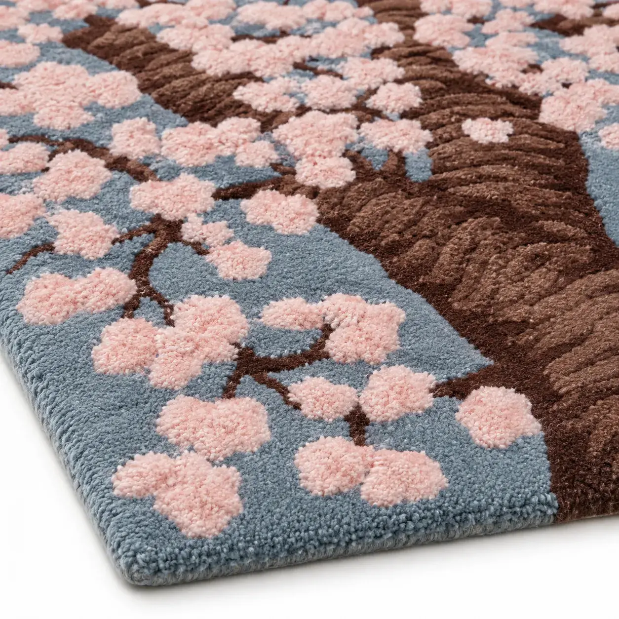Close view of the Julieta Rug showing its texture and detail
