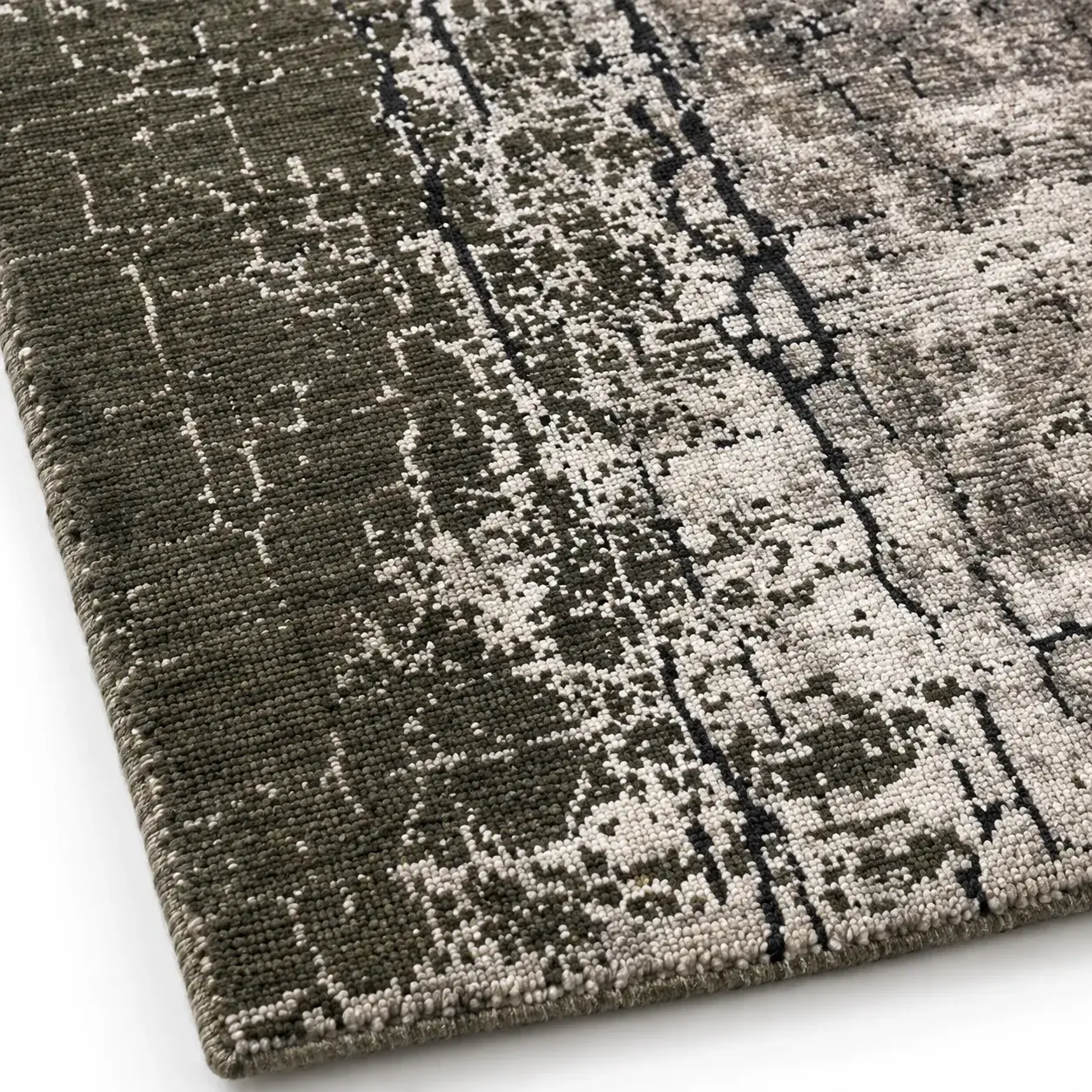 Close view of the Kaia Rug showing its texture and detail