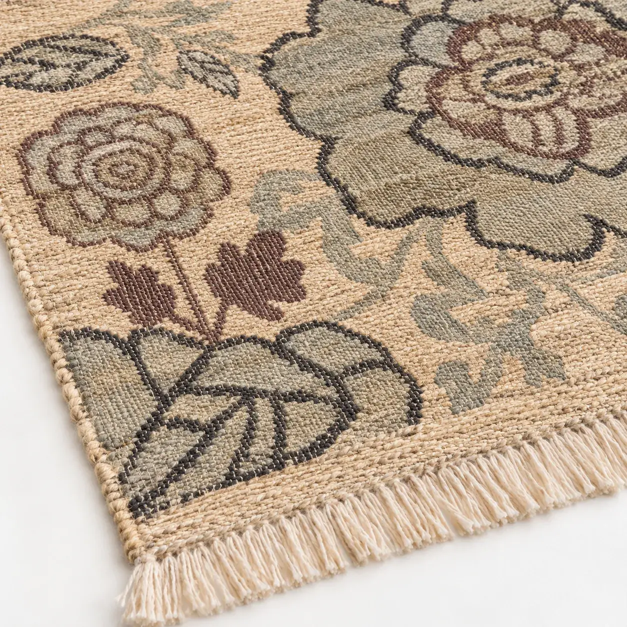 Close view of the Lavinia Rug showing its texture and detail