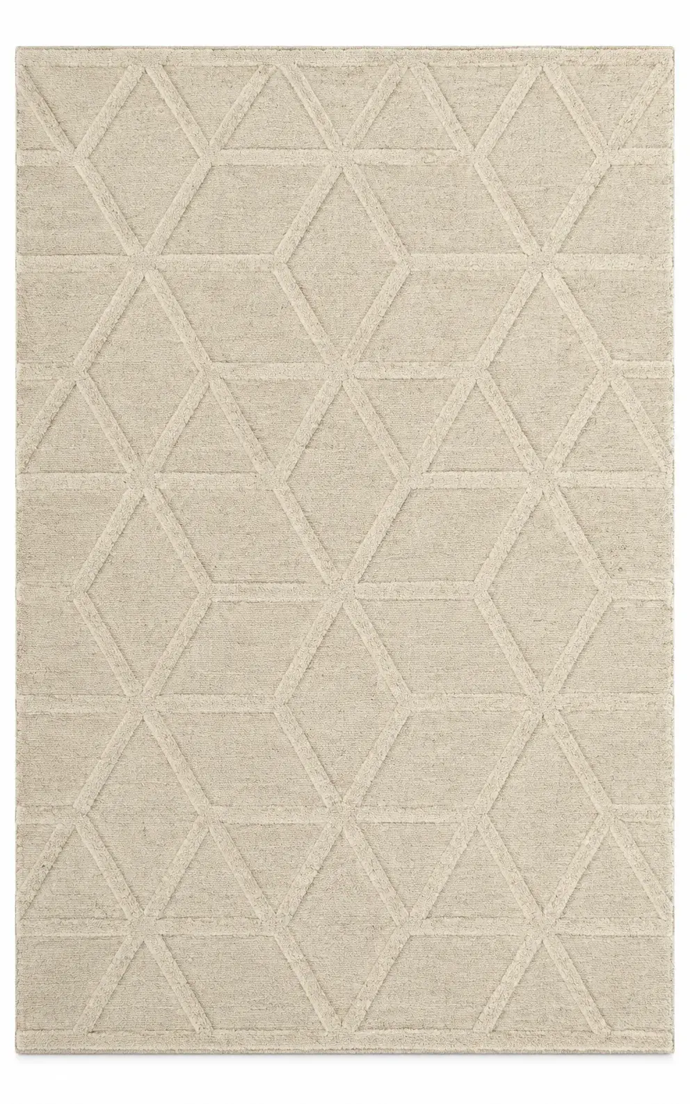 Linus Rug, handloom stencil-pattern rug, full view