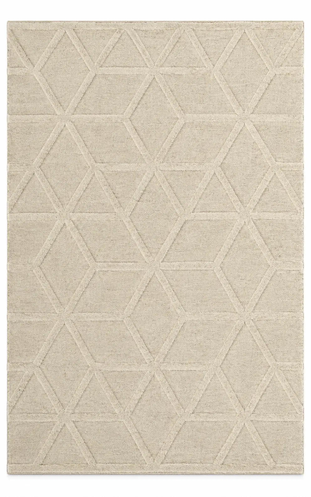 Linus Rug, handloom stencil-pattern rug, full view