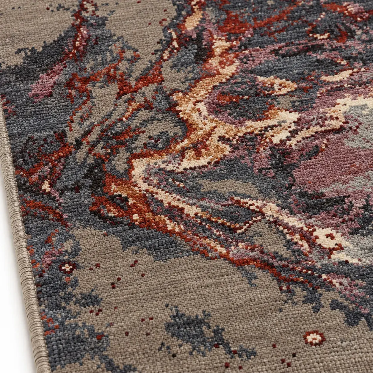 Close view of the Lorena Rug showing its texture and detail