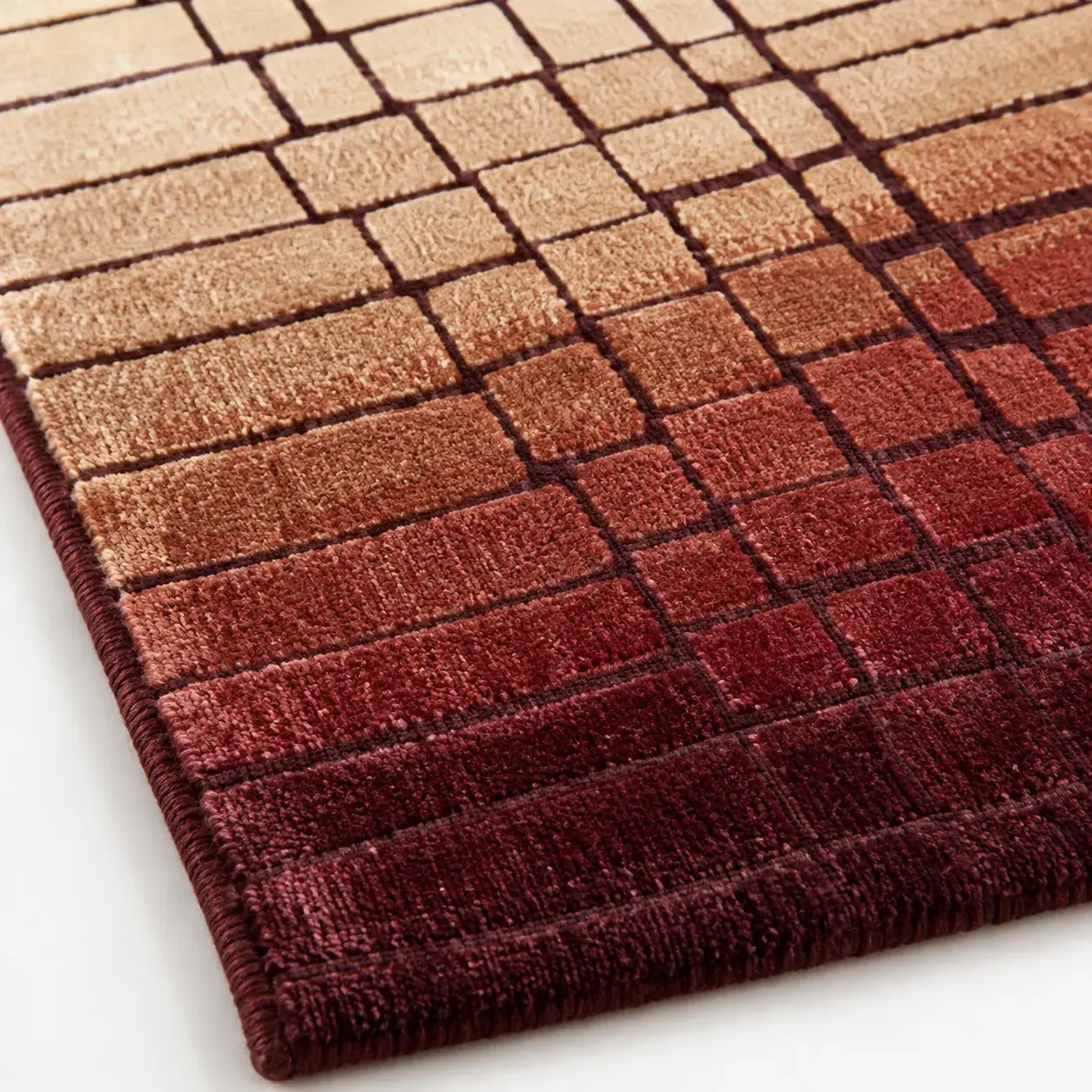 Close view of the Lucia Rug showing its texture and detail