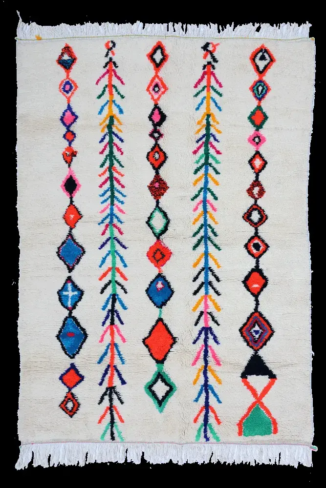 Nettle Rug, hand-knotted patterned rug, full view