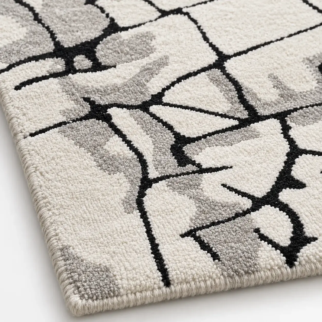 Close view of the Niall Rug showing its texture and detail