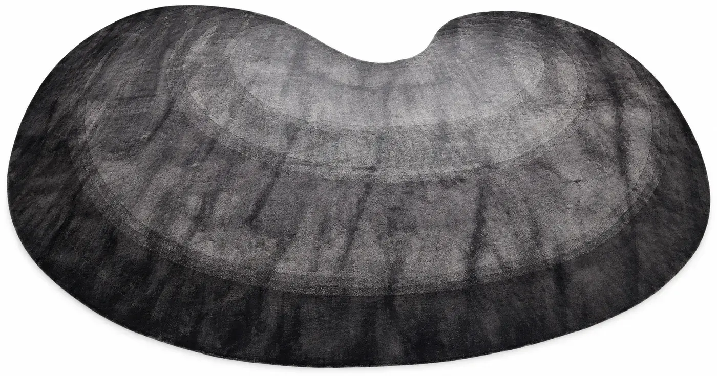 Odalys Rug, hand-knotted shaped rug, full view