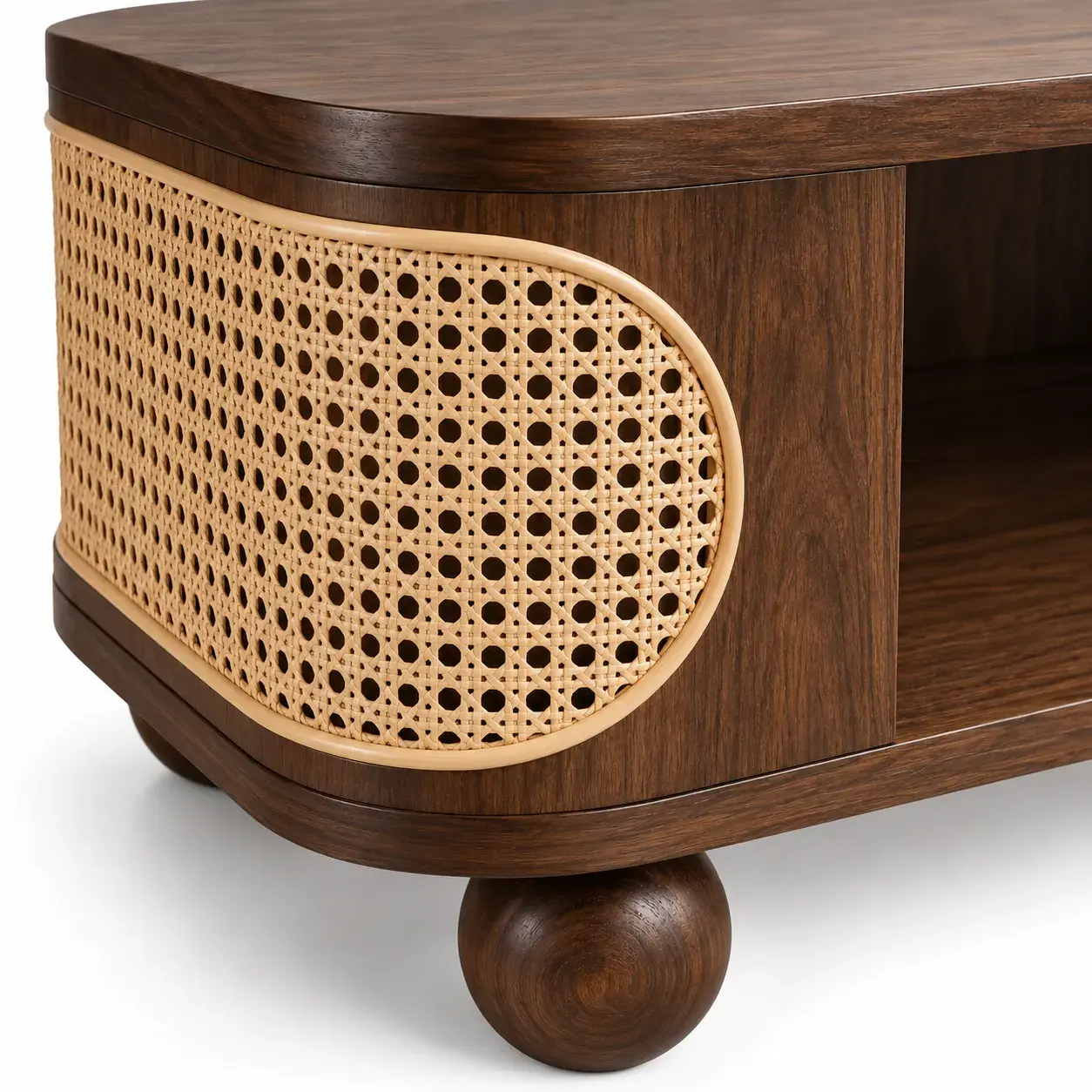 Close view of the Ophir Coffee Table showing its texture and detail