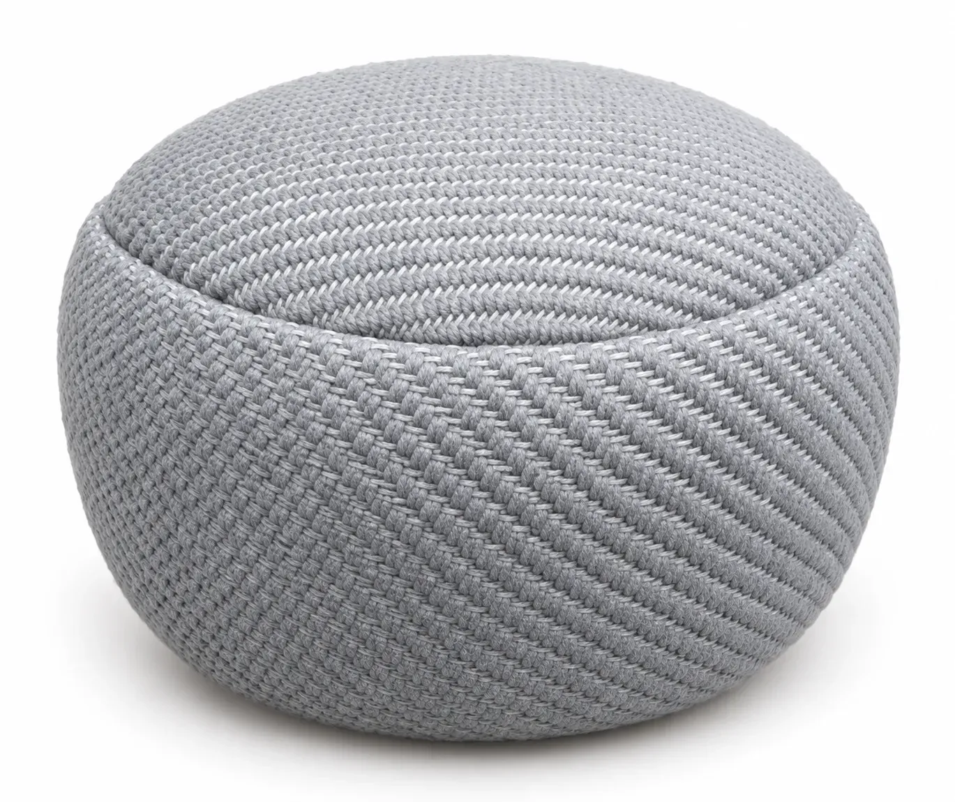 Oren Pouf, round pouf, full view