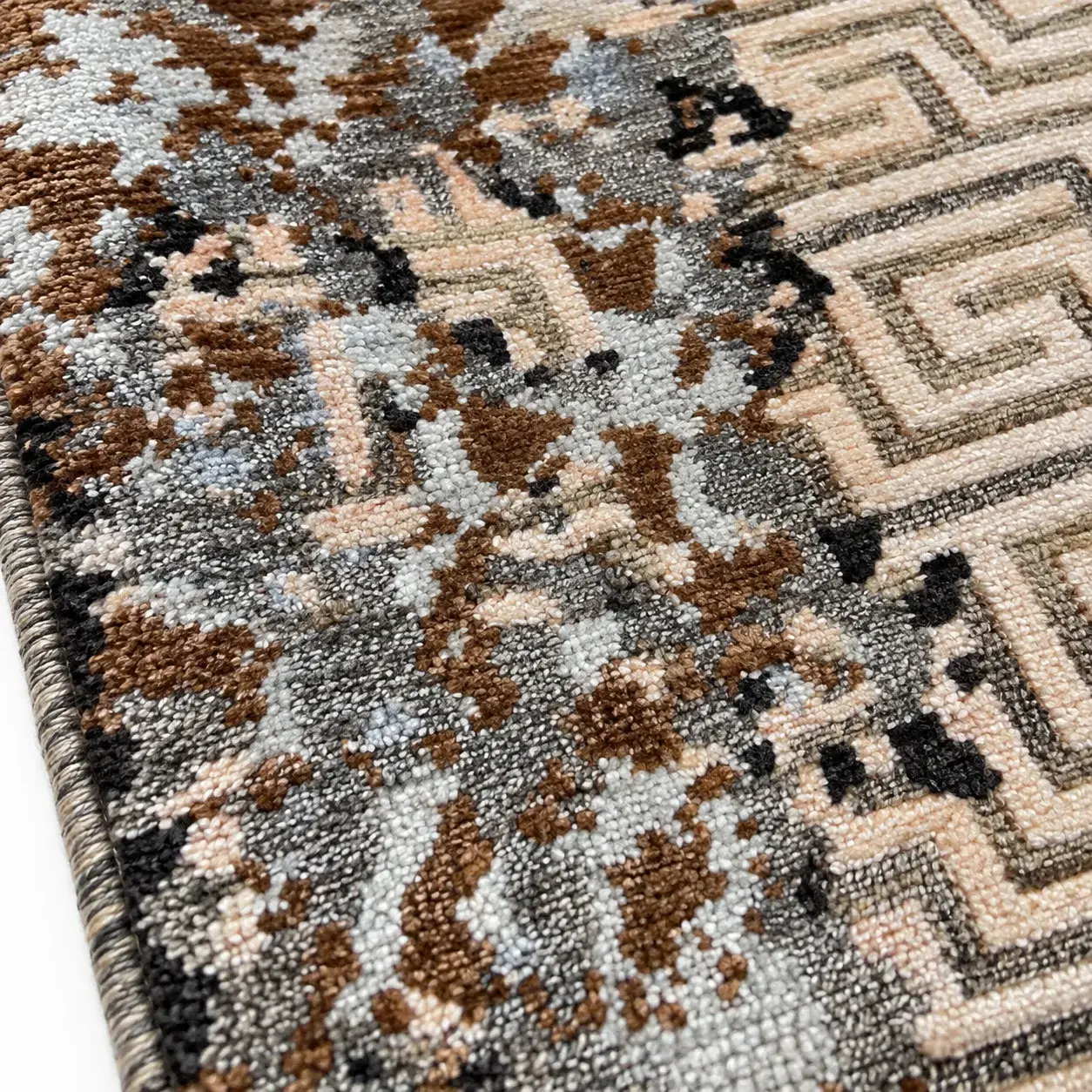 Close view of the Oriel Rug showing its texture and detail