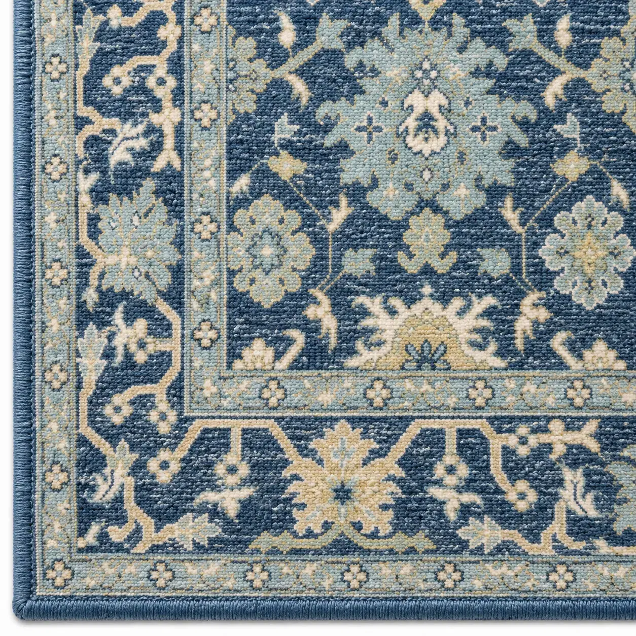 Ottoline Rug styled in a room, digitally rendered