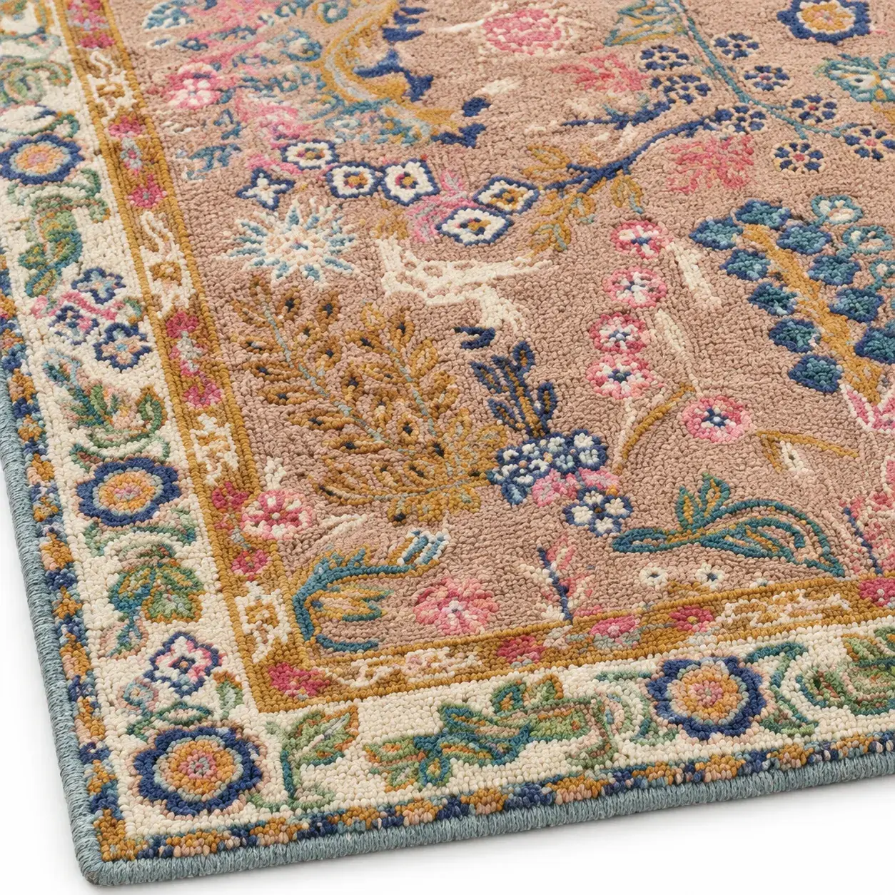 Close view of the Phoebe Rug showing its texture and detail
