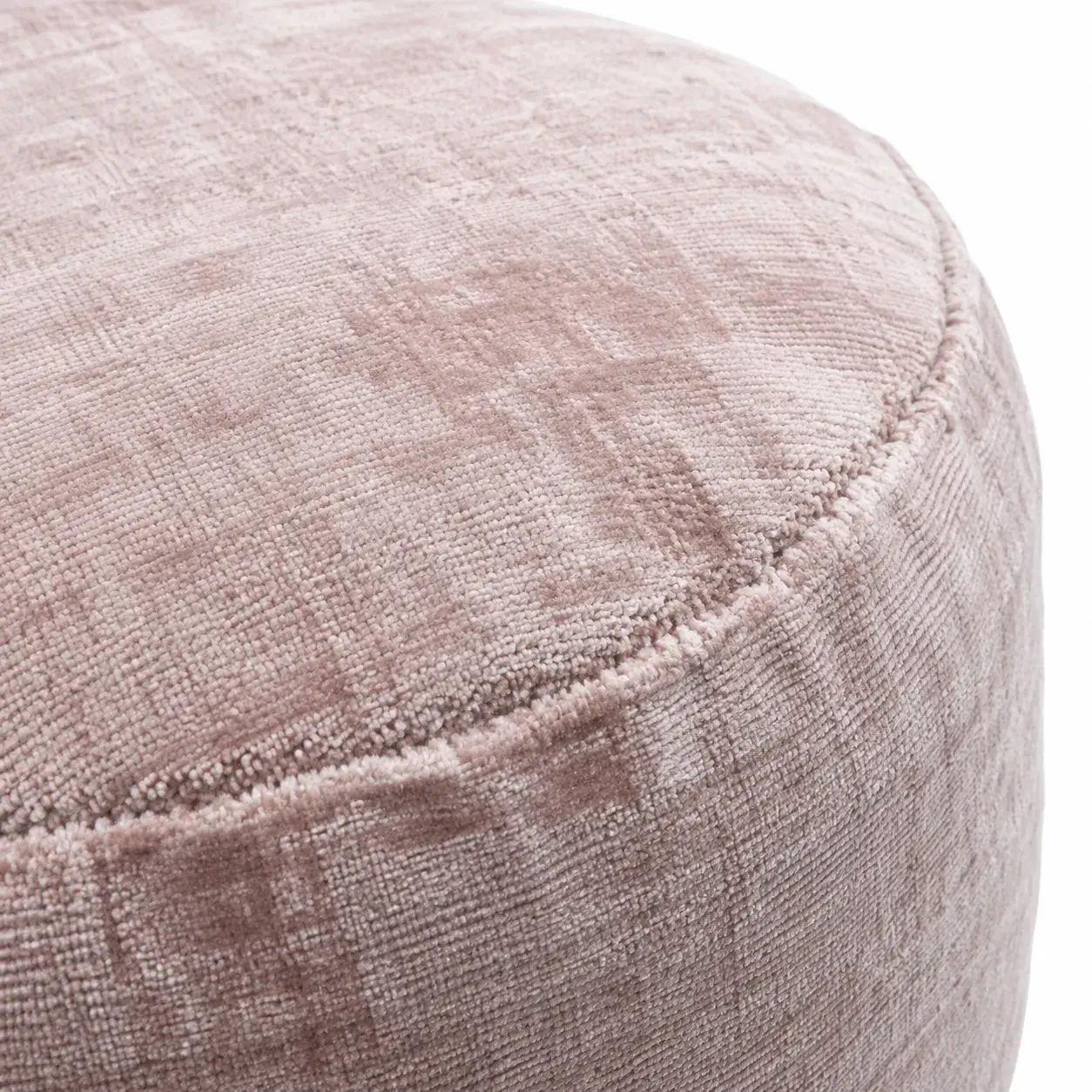 Close view of the Remy Pouf showing its texture and detail