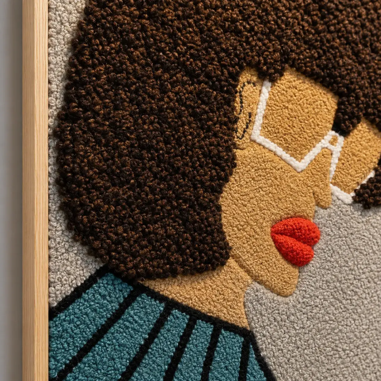 Close view of the Sable Wall Hanging showing its texture and detail