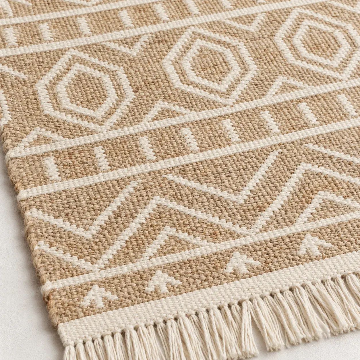 Close view of the Selvedge Rug showing its texture and detail