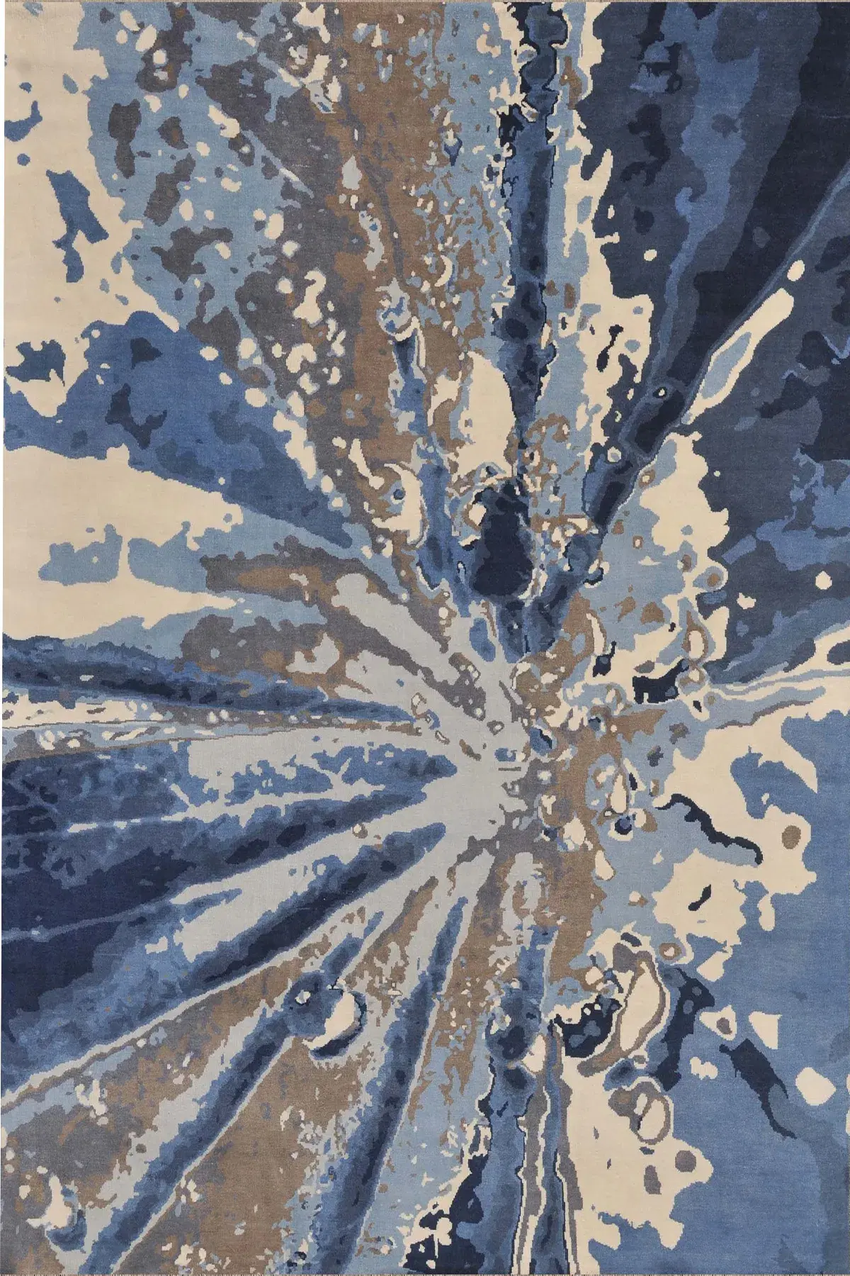 Seren Rug, hand-knotted patterned rug, full view