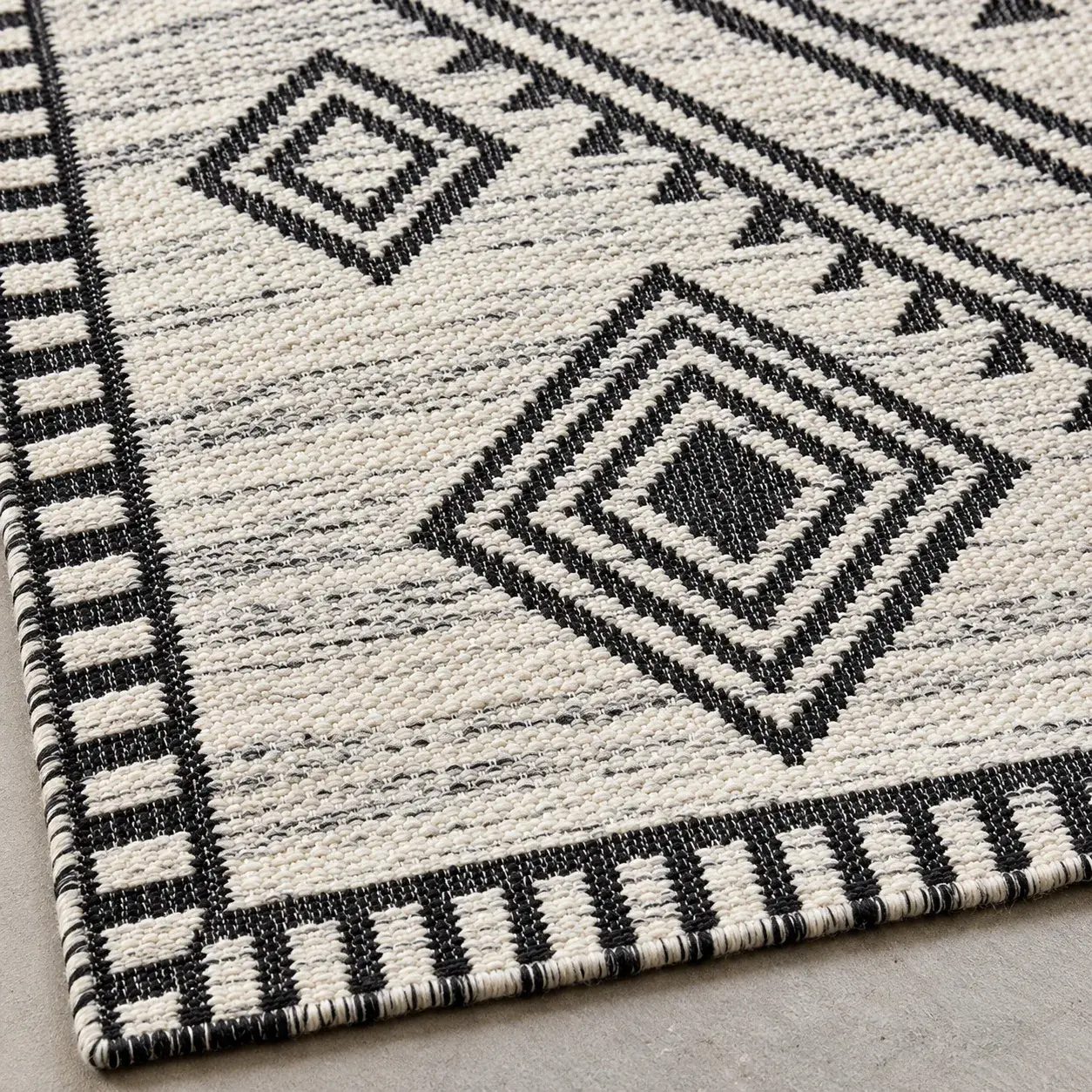 Close view of the Talia Rug showing its texture and detail