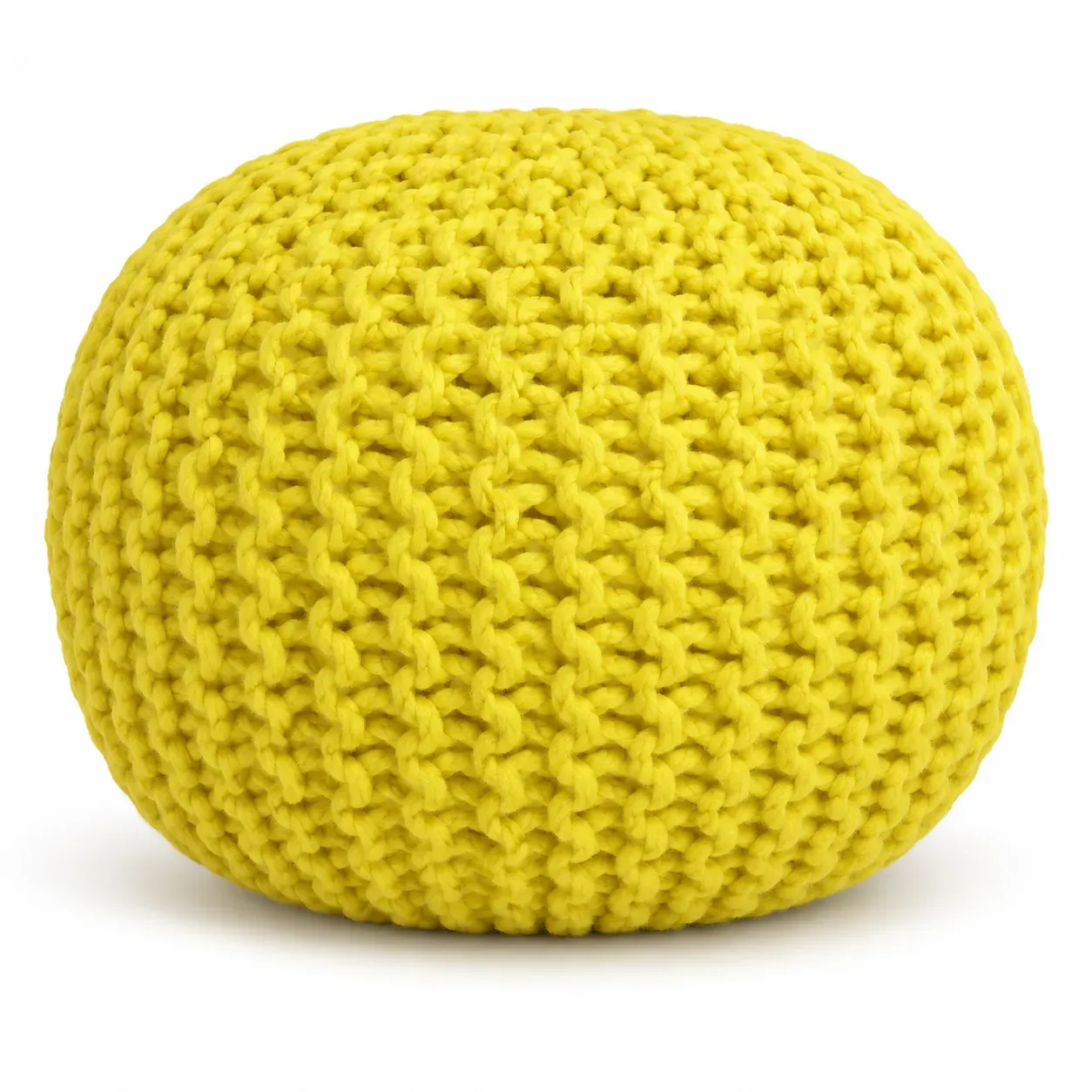 Tansy Pouf, round pouf, full view